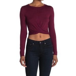 SOCIALITE Front Twist Long Sleeve Top NEW